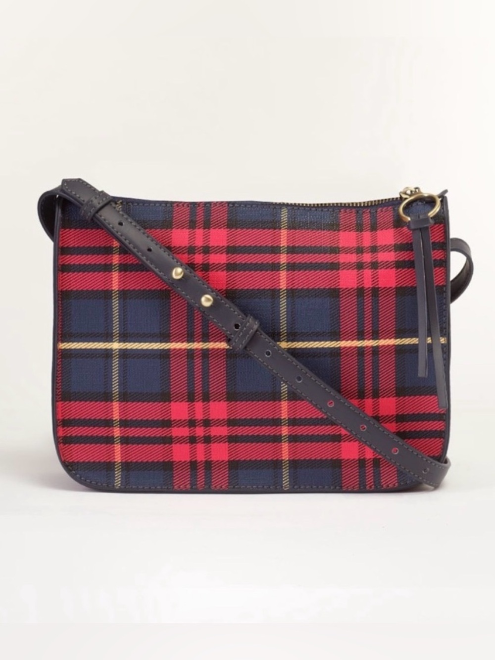 Charleston Bags plaid vegan leather crossbody bag with dust bag  NWT